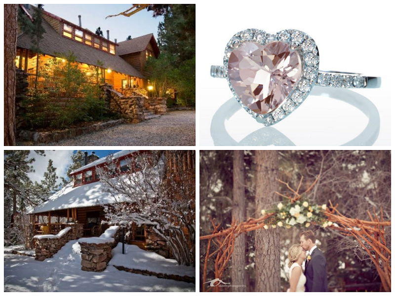 Heart Engagement Ring and Mountain Wedding