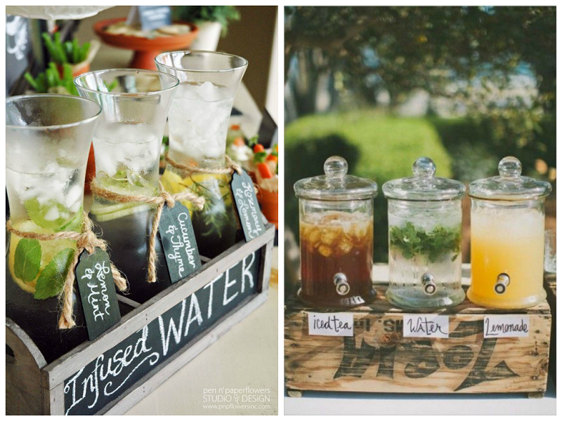 2014 Summer Wedding Trends: Infused Water Stations