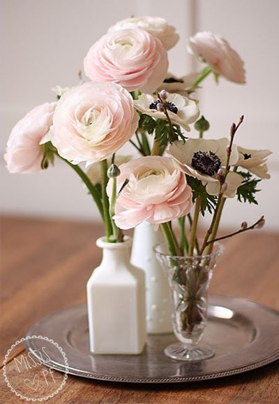 Wedding Flower Ideas | Small Spring Wedding Flower Centerpieces