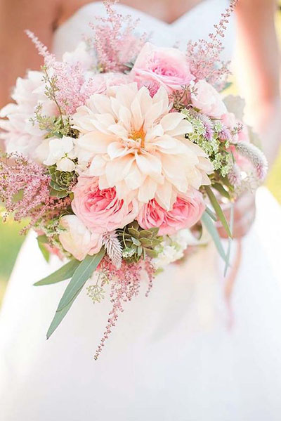 Wedding Flower Ideas | Pink and Blush Bridal Bouquet for Spring Weddings