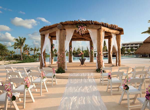 Non Beach Destination Wedding | Caribbean Weddings | Poolside Gazebo Weddings