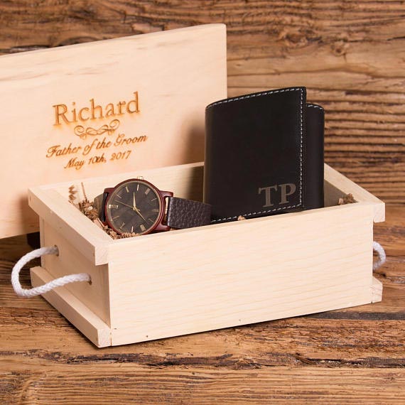 Groomsmen Gift Ideas | Personalized Watch and Wallet Set