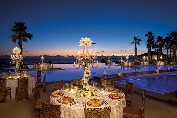 Destination Weddings in Mexico | Rivieria Maya | Poolside Wedding Reception
