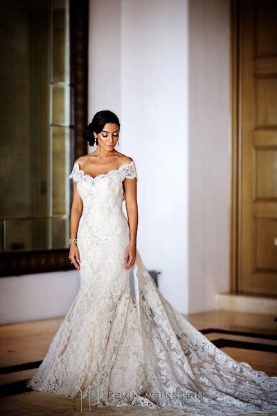 Celebrity Wedding Photos and Ideas: Courtney Mazza in Ines Di Santo Wedding Dress