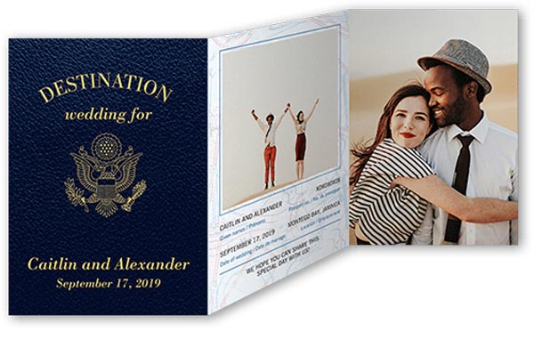 Destination Wedding Ideas | Invitations and Save the Date Designs | Passport Wedding Invitations